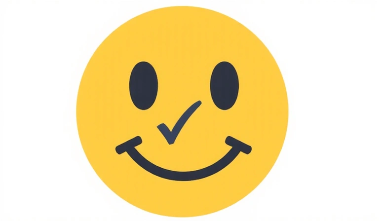 Potwierdzenie wysłania wiadomości z uśmiechniętą twarzą i symbolem sukcesu