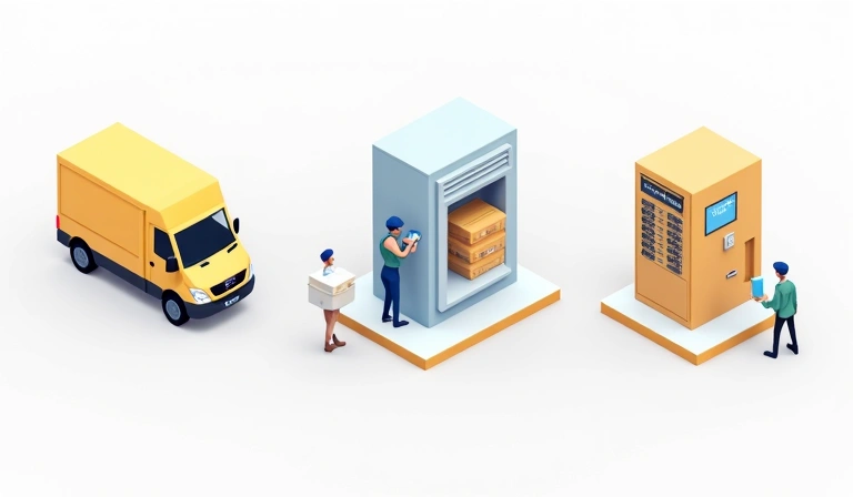 Różne metody dostawy paczek