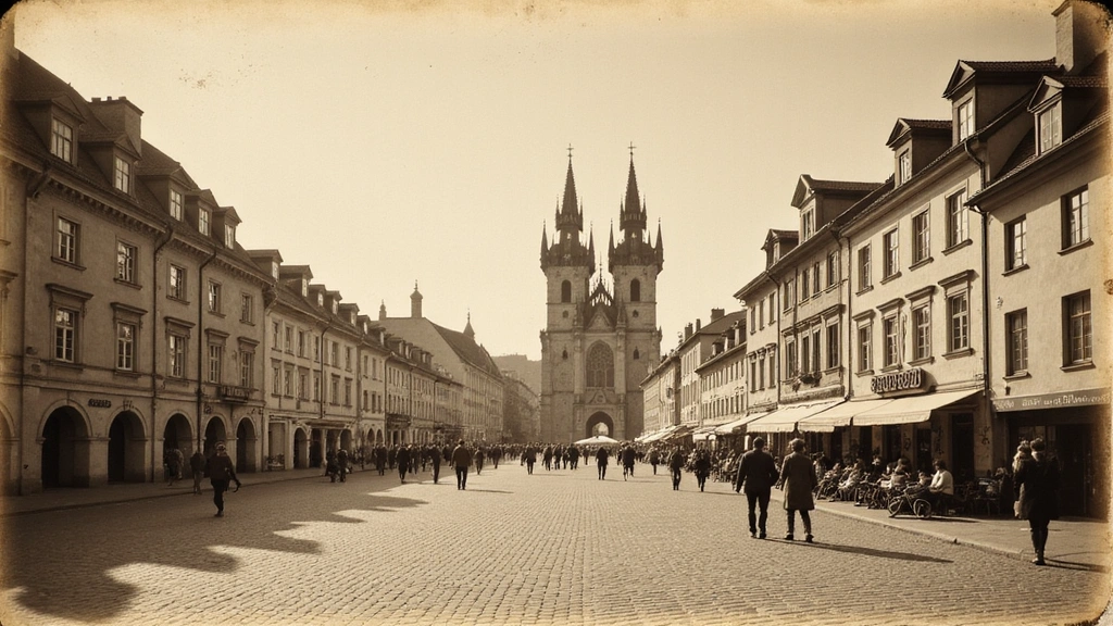 Historyczne zdjęcie Krakowa, symbolizujące początki firmy.