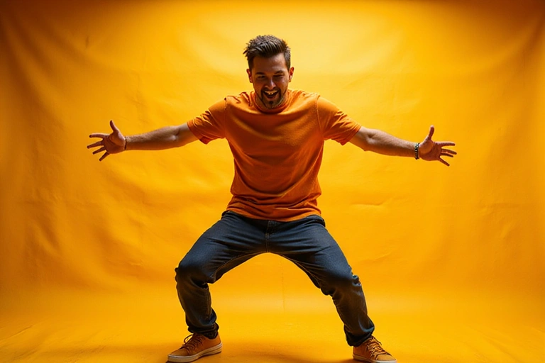 Osoba pełna energii po zażyciu suplementu